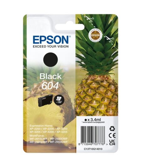 EPSON 604 BLACK (C13T10G14020) - CARTUCCIA ORIGINALE