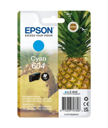 EPSON 604 CIANO (C13T10G24010) - CARTUCCIA ORIGINALE