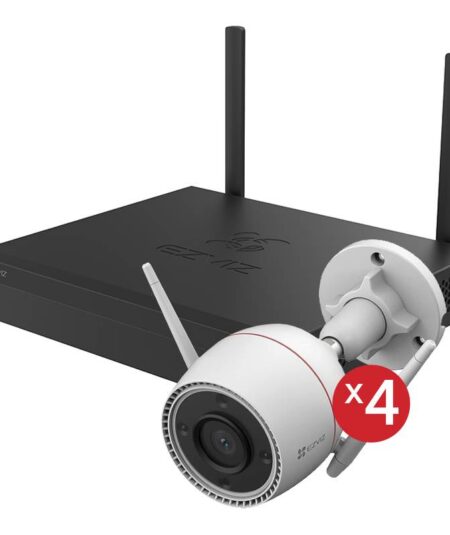 KIT WIRELESS SECURITY SYSTEM EZVIZ CS-BW3844 - 4 WIFI CAMERA 4MP H3c + NVR WIFI 8 CANALI