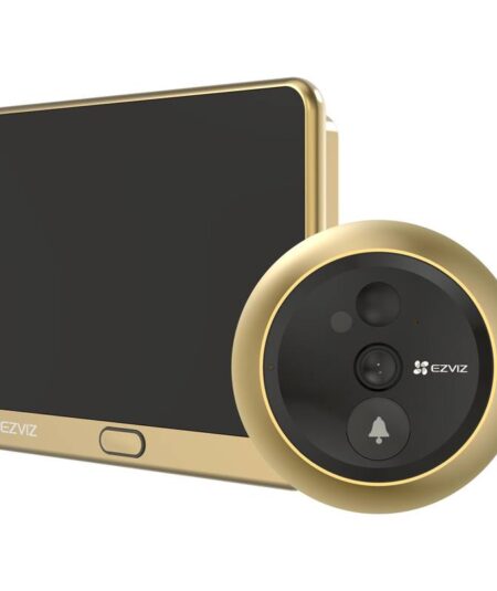 EZVIZ DP2C (ORO) - VIDEOSPIONCINO WIRELESS FHD - DISPLAY 4.3" - SENSORE INFRAROSSI PIR - AUDIO E VIDEO BIDIREZIONALE