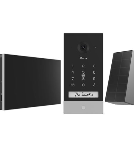 EZVIZ EP7 - VIDEOCITOFONO + MONITOR TOUCH 7" + SOLAR PANEL - CONTROLLO REMOTO - RILEVAZIONE INTELLIGENTE MOVIMENTO UMANO - AUDIO BIDIREZIONALE - SBLOCCO RFID - REGISTRAZIONE SU MICROSD FINO A 512GB