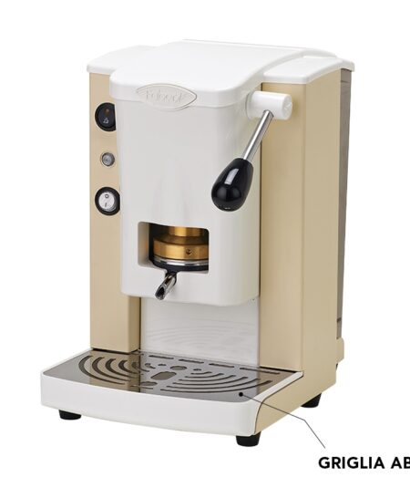 FABER PICCOLA SLOT BASIC (SABBIA E BIANCO) - MACCHINA PER CAFFE' - PRESSACIALDA IN OTTONE - TELAIO METALLO E POLICARBONATO