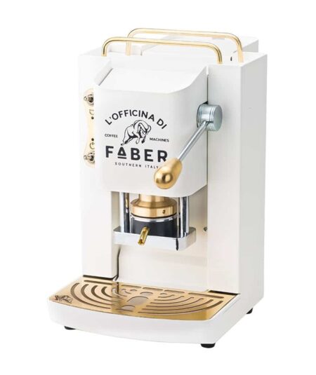 FABER MINI PRO DELUXE BIANCO - MACCHINA PER CAFFE' - PRESSACIALDA IN OTTONE - ELETTROVALVOLA E TERMOSTATO 95 - TELAIO IN ACCIAIO