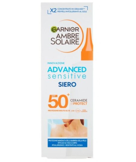 GARNIER AMBRE SOLAIRE ADVANCED SENSITIVE SERUM PROTETOR 50+ 125 ML