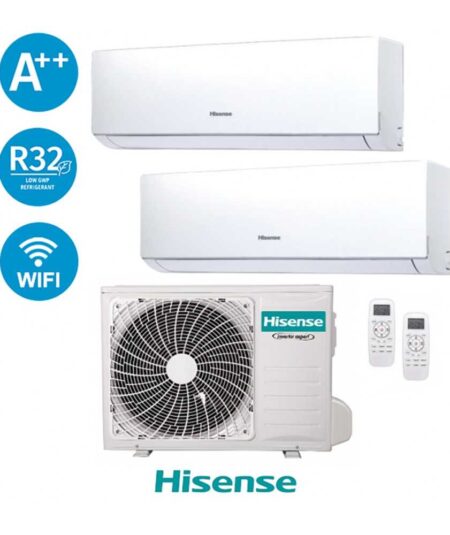 HISENSE DUAL 9+12/4,2KW WIFI UE+UI MULTI 14K DUAL 4,5KW INV.R32