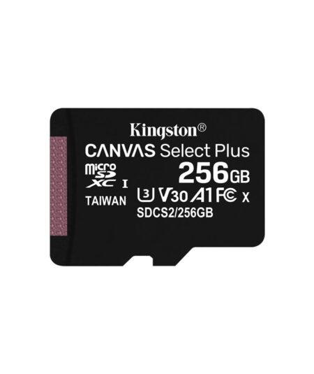 KINGSTON CANVAS SELECT PLUS 256GB (SDCS2/256GB) - MICRO SD 256GB + ADATTATORE SD