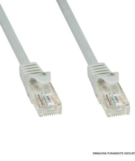 KTX 05025G - CAVO RETE CAT. 5E (NON SCHERMATO) 0.25 MT GRIGIO