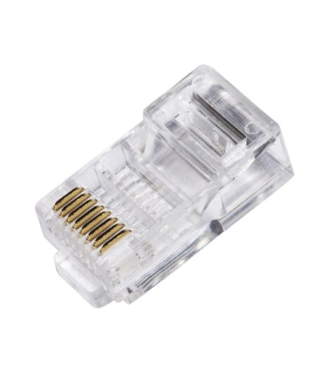 PLUG 8 POLI CAT. 5E UTP NON SCHERMATO RJ45 PER CAVO RETE FLESSIBILE - CONF 10pz