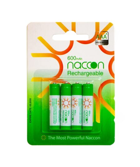 NACCON PK10006 BATTERIE RICARICABILI MINISTILO AAA NI-MH 600 MAH 1.2V - BLISTER 4 PEZZI