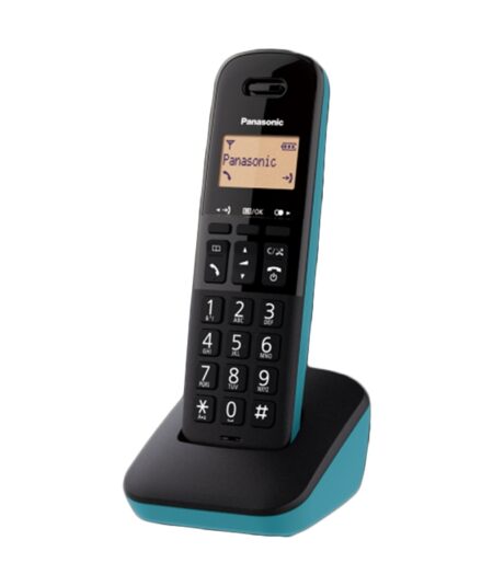 PANASONIC KX-TGB610JT (NERO/AZZURRO) - TELEFONO CORDLESS - IMPUGNATURA ANTISCIVOLO - AUTONOMIA IN CHIAMATA 18H