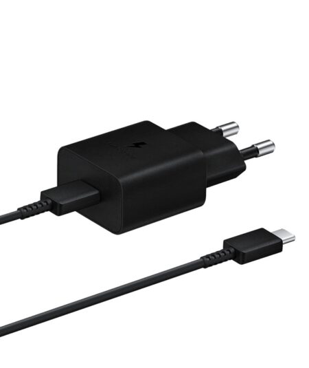 ALIMENTATORE SAMSUNG FAST EP-T1510XBEGEU 15W TYPE-C BLACK CON CAVO