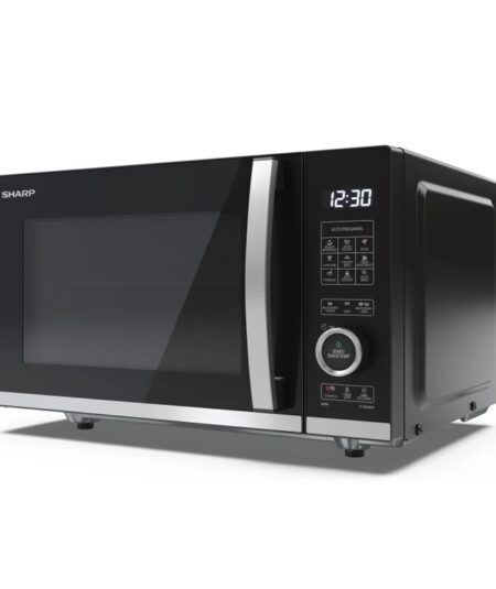 SHARP YC-QG204AE-B - FORNO A MICROONDE 20L - FLATBED - 800W - CONTROLLO DIGITALE - 11 LIVELLI DI POTENZA - BLACK/SILVER