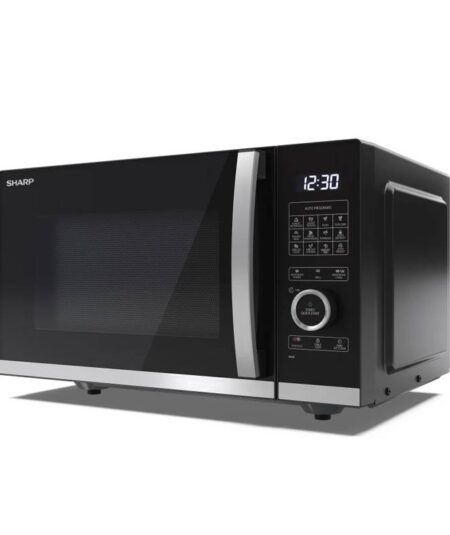 SHARP YC-QG254AE-B - FORNO A MICROONDE 25L - FLATBED - 1000W - CONTROLLO DIGITALE - 11 LIVELLI DI POTENZA - BLACK/SILVER