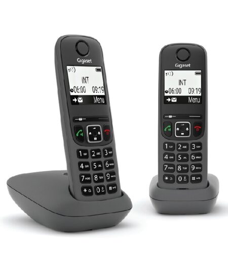 GIGASET AS490 DUO (NERO) - TELEFONO CORDLESS DOPPIO - VIVAVOCE