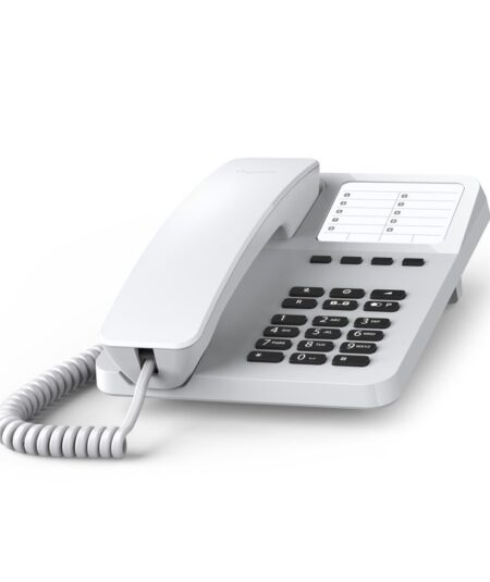 GIGASET DESK 400 (BIANCO) - TELEFONO CORDED - COMPATIBILE CENTRALINI TELEFONICI E APPARECCHI ACUSTICI