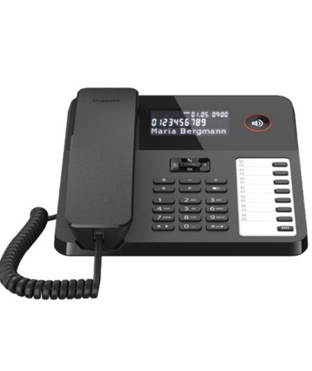 GIGASET DESK 600 (NERO) - TELEFONO CORDED - COMPATIBILE CENTRALINI TELEFONICI E APPARECCHI ACUSTICI