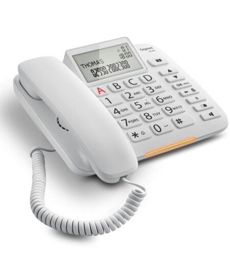 GIGASET DL380 (BIANCO) - TELEFONO CORDED - DISPLAY - VIVAVOCE - TASTI GRANDI