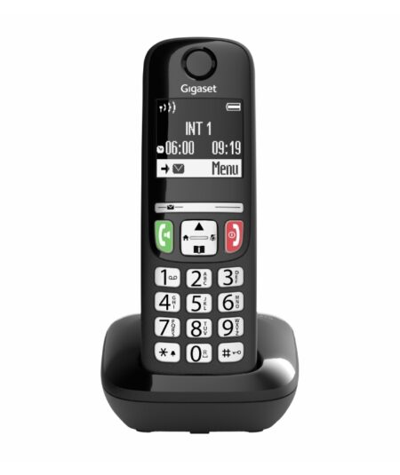 GIGASET E270 (NERO) - TELEFONO CORDLESS SENIOR - VIVAVOCE - TASTI GRANDI