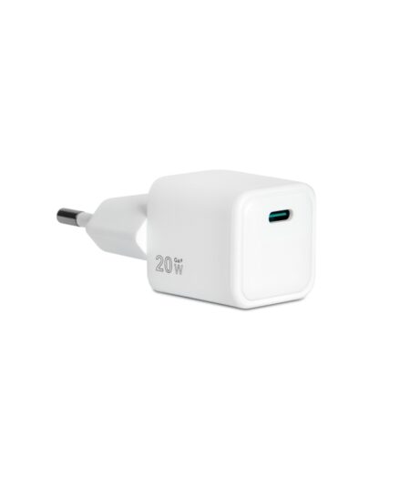 VULTECH CC-120PDCUGWH - CARICATORE UNIVERSALE 1 PORTA TYPE-C PD20 QC 3.0 GAN  20W - BIANCO DIMENSIONI COMPATTE