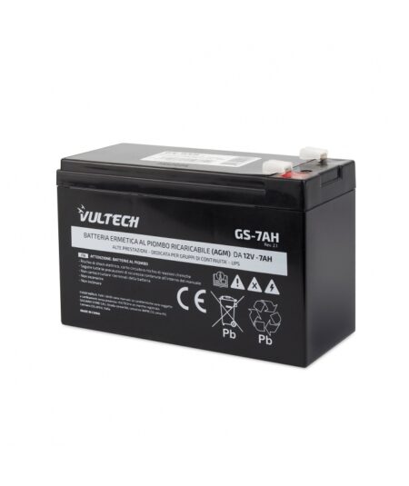VULTECH GS-7AH REV. 2.1 - BATTERIA ERMETICA AL PIOMBO PER UPS DA 7A