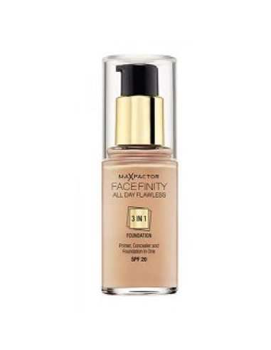 Max Factor Face Finity Fondotinta 3in1 Sun Beige 63 – Primer, Correttore e Fondotinta in un solo gesto