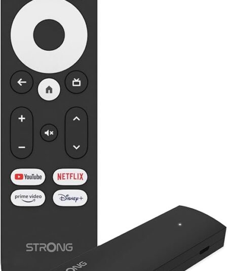 STRONG - Streaming Stick Android TV 4K UHD - SRT 41 - Chromecast integrato - Compatibile con Google Voice Assistant - Dolby Audio - Facile da installare - Nero