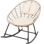 Poltrona dondolo Tahiti - polyrattan naturale - Garden Friend