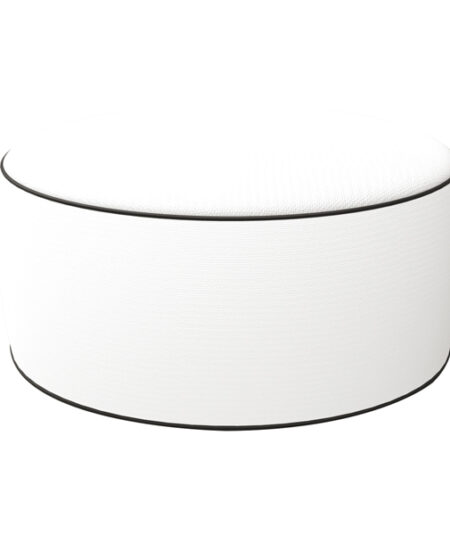 Pouf Ottoman - 23 x 53 cm - bianco - King Collection