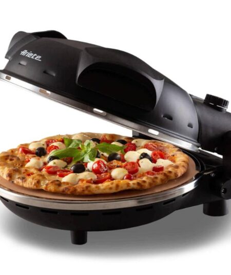 ARIETE FORNO PIZZA NERO (0917/00) - PIASTRA IN PIETRA REFRATTARIA - 5 LIVELLI COTTURA - 1200W