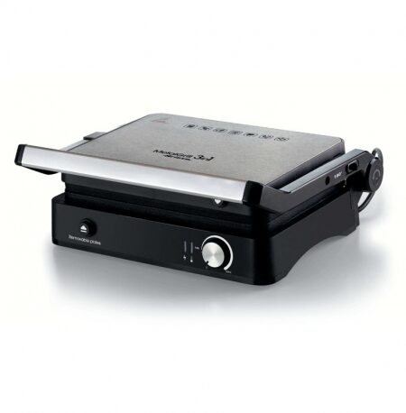 Ariete Metal Grill 3 in 1 1934/00 – Piastra Elettrica Antiaderente 2000 W con Apertura a 180°