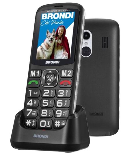 BRONDI AMICO DI CASA+ (NERO) - TELEFONO CELLULARE SENIOR