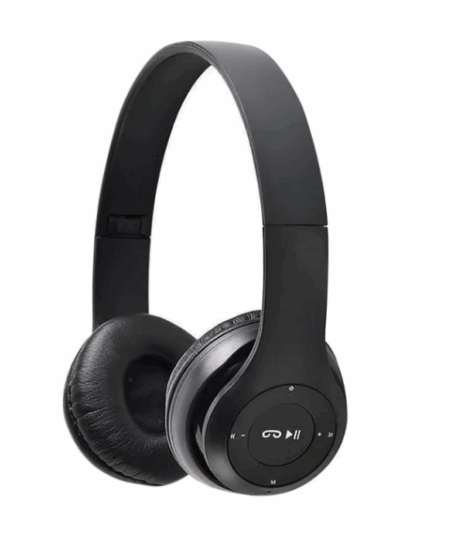 Cuffie Wireless P47 Black - Bluetooth headphones 5.0+Edr - con cancellazione del rumore - ingresso memory - pieghevoli