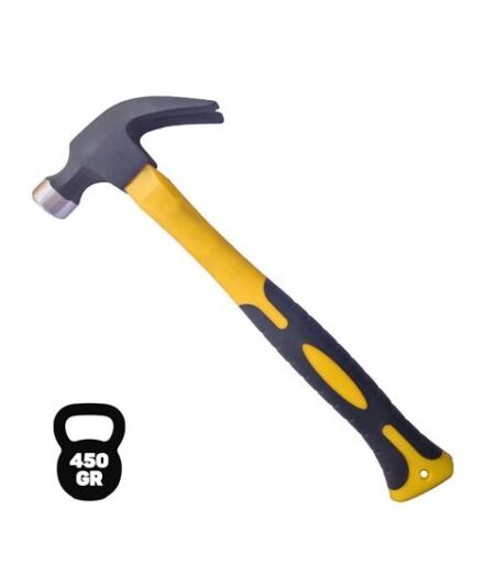 Martello tipo americano Blim BL0311 con testa in acciaio forgiato da 450gr professionale - Manico in Fibra di Vetro antiscivolo
