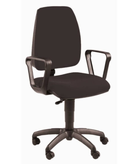 Sedia operativa girevole Unisit Jupiter JUBR Eco smart - rivestimento Eco nero - con braccioli