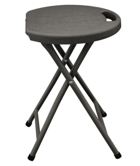 Sgabello Horeca - pieghevole - 44 x 30 x 30 cm - HDPE - noce - Garden Friend