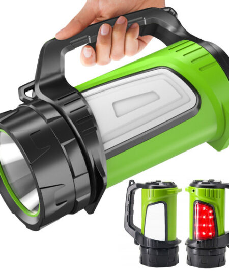 Torcia led super potente con funzione powerbank LED 3 modalità di illuminazione 3in1 - 2 batterie da 2600 mAh - 22x11x16cm