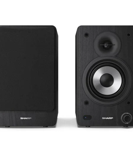 Sharp CP-SS30(BK) Altoparlanti Attivi Desktop 60W RMS | Bluetooth 5.0, Legno, USB