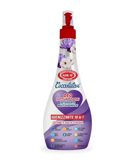 Coccolatevi Deo 10 in 1 Cotone e Giglio d’Acqua – Spray 300 ml Multisuperficie Igienizzante