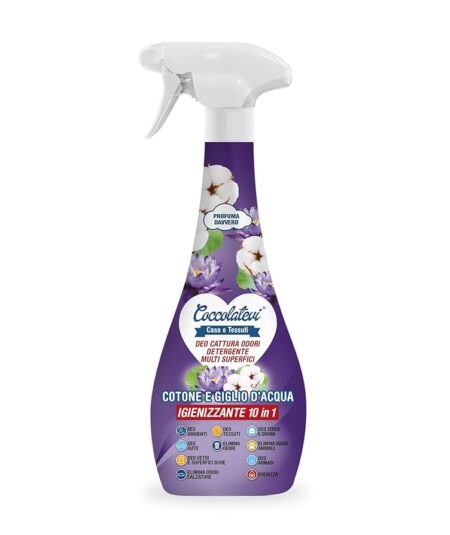 Coccolatevi Deo 10 in 1 Cotone e Giglio d’Acqua – Spray 300 ml Multisuperficie Igienizzante
