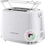 Russell Hobbs 27370-56 Tostapane – 800W, 2 fette, Bianco con Dettagli Cromati
