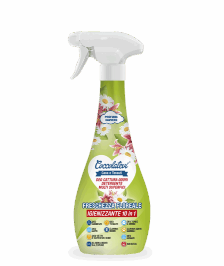 Coccolatevi Deo 10 in 1 Freschezza Floreale – Spray 300 ml Isola odori e pulisce con profumo