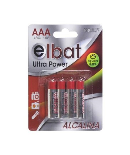 Batterie Elbat Ultra Power AAA 1,5 V (LR03 / MN2400) - 4 PZ