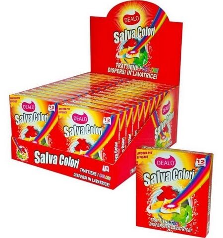 Dealo Salva Colori 12 + 2 Fogli Omaggio – Proteggi i Capi Colorati in Lavatrice
