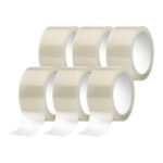 Nastro adesivo trasparente per imballaggio 50 mm × 50 m - 6 Pezzi