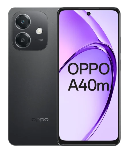 OPPO A40m (8 GB RAM, 256 GB ROM) – Sparkle Black – Display 6,67″ 90 Hz, Snapdragon 6s Gen‑1, Batteria 5 100 mAh con SuperVOOC 45 W