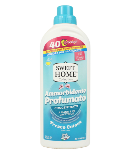 Sweet Home Ammorbidente Concentrato Igienizzante Fresco Cotone – 1000 ml