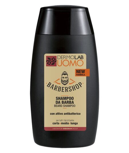 Dermolab Uomo Barbershop – Shampoo da Barba 120 ml | Detergente Antibatterico con Tea Tree Oil e Acido Ialuronico