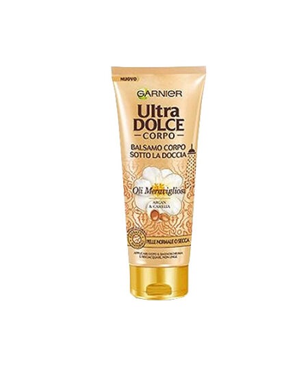 Garnier Ultra Dolce Balsamo Corpo Doccia Argan e Camelia 200 ml – Idratazione e morbidezza in una carezza