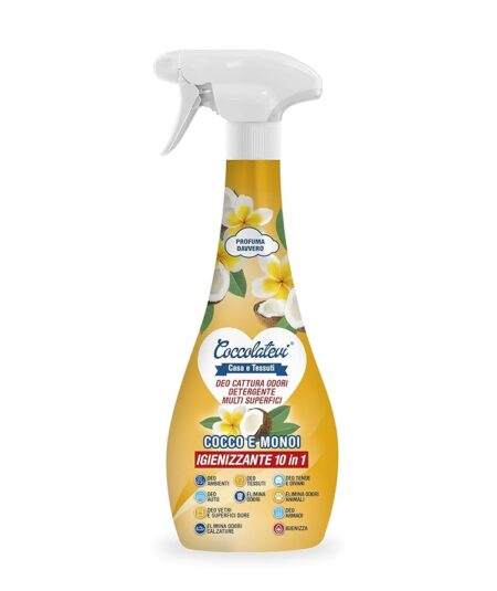 Coccolatevi Deo 10 in 1 Monoi & Cocco – Spray Multisuperficie Igienizzante e Deodorante, 300 ml