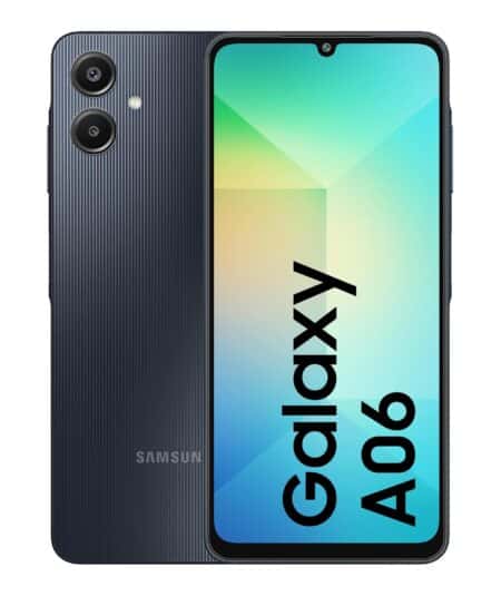 Samsung Galaxy A06 4 GB RAM · 128 GB ROM · Dual SIM · 6,7″ HD+ PLS 90 Hz · 5000 mAh · Black